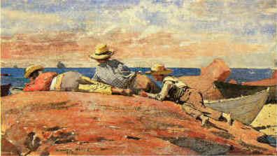 Winslow Homer Three Boys on the Shore